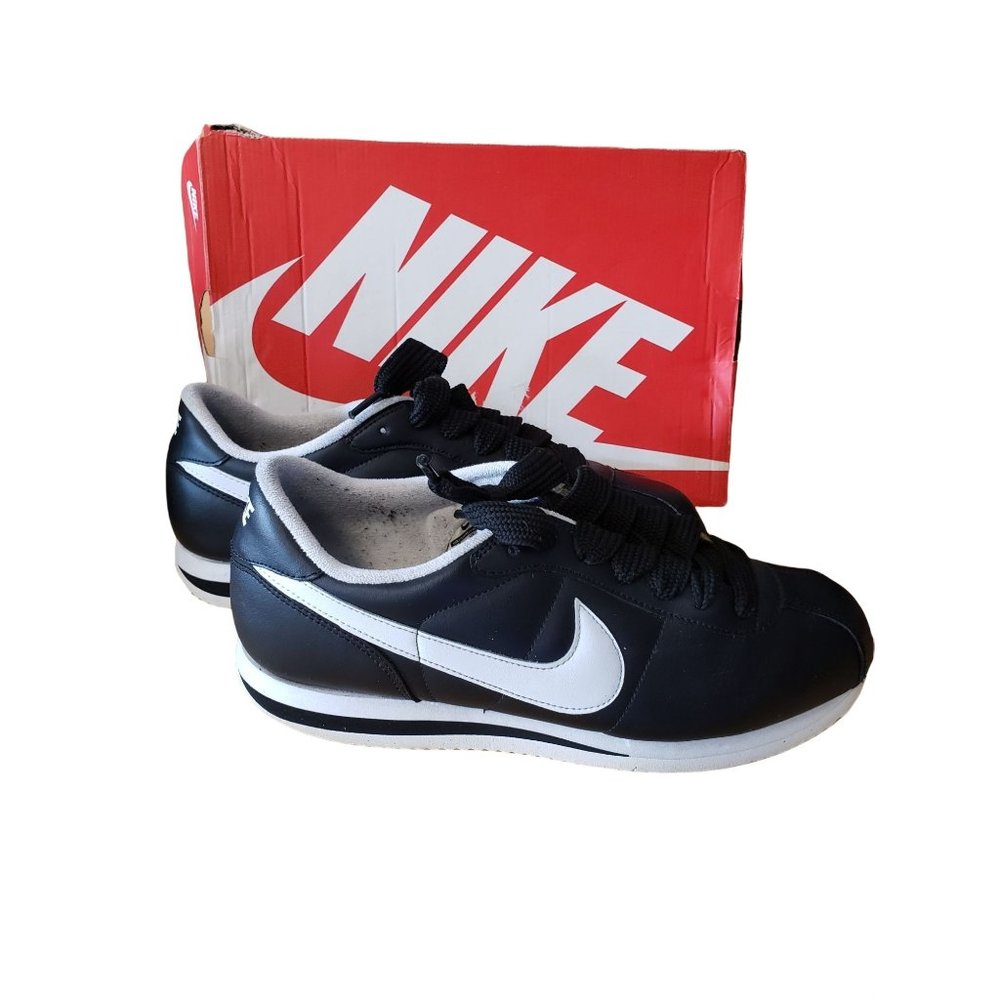 Nike Cortez Basic Leather '06 Sneakers 12 Mens Black Pre-owned